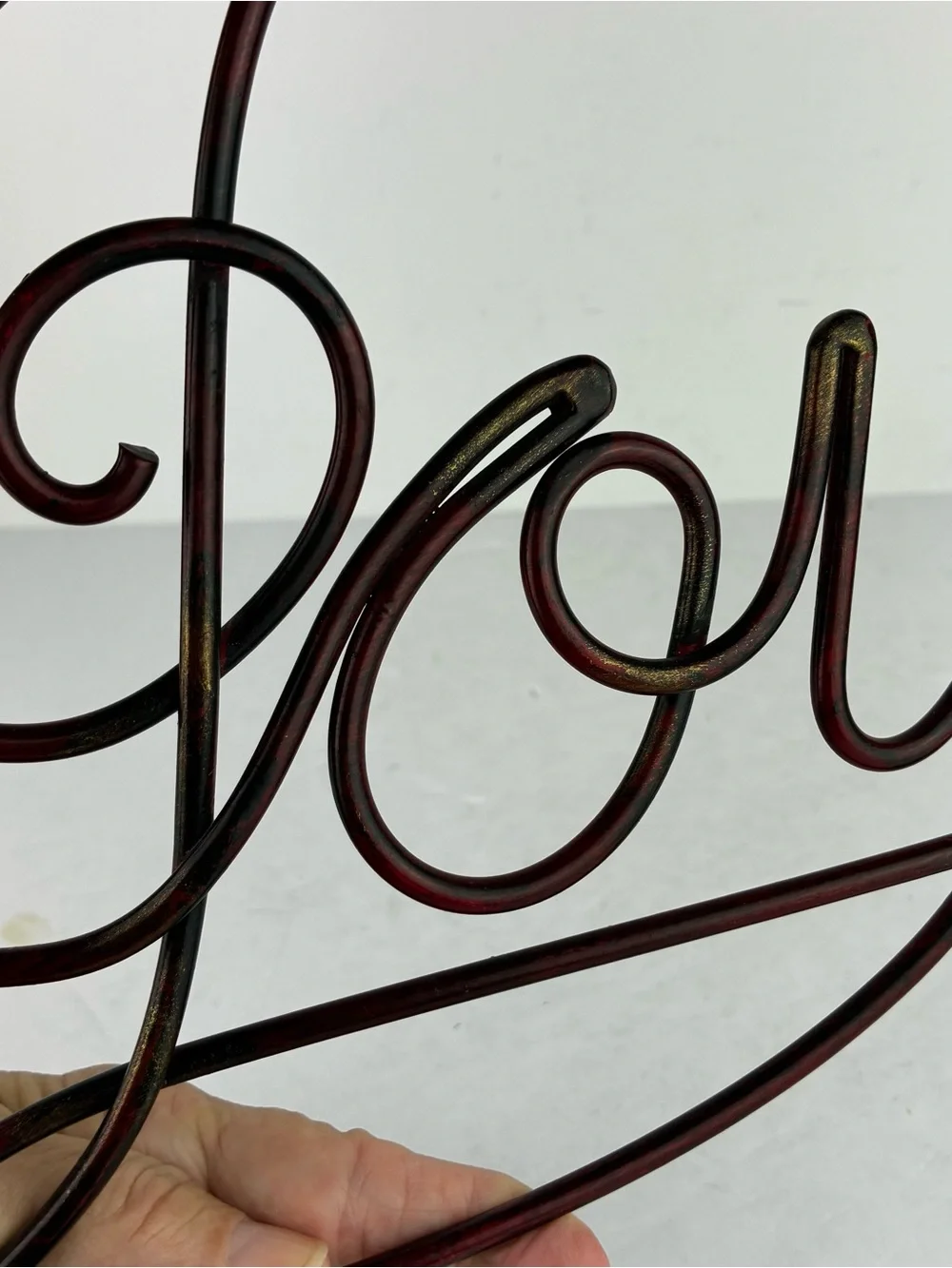 Joy Ironworks Scripted Word Christmas Sign